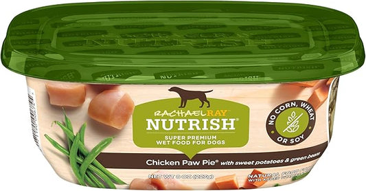 Nutrish Rachael Ray Wet Dog Food Chicken Paw Pie, 8 oz. Tub, 8 Count