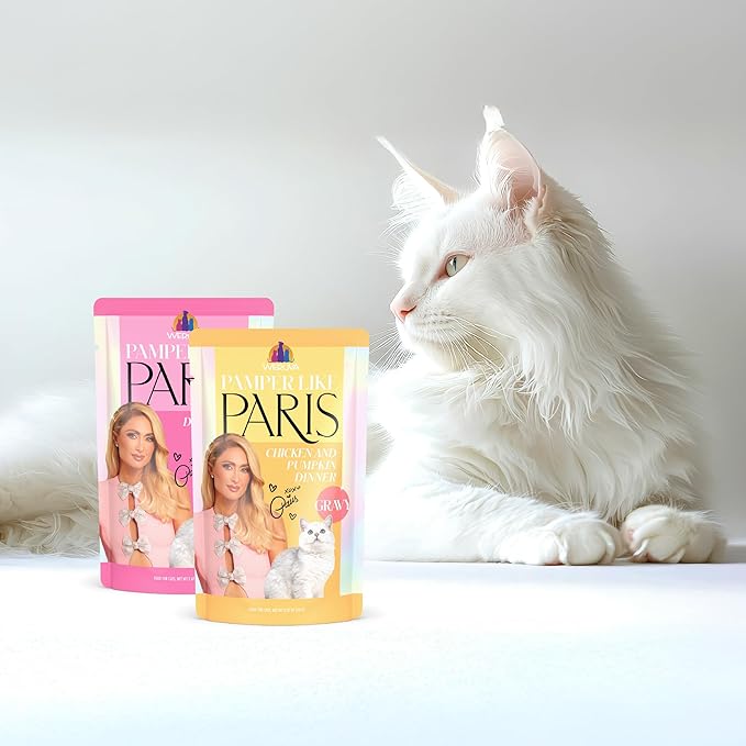 Weruva Paris Hilton Pamper Like Paris Wet Cat Food, Beef and Chicken in Gravy, 2.47oz Pouch, Pack of 12