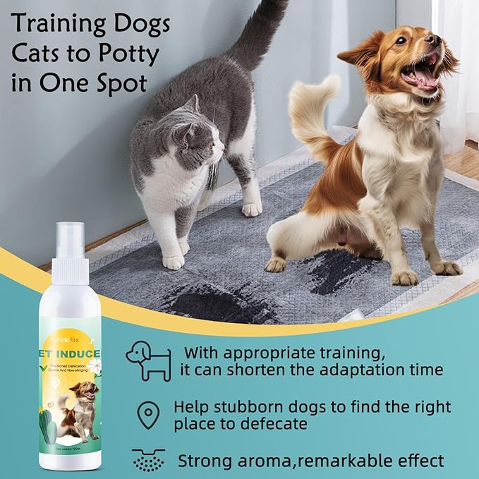 Dog Potty Training Spray, Dog and Cat Pee Attractant,Training Spray for Dogs Cats to Pee in One Spot,Prevent Your Pet from Soiling The Carpet,120ML