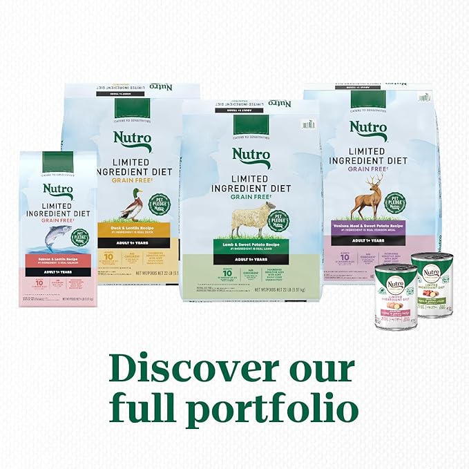 Nutro Limited Ingredient Diet Adult Dry Dog Food, Salmon & Lentils Recipe, 4 lbs.