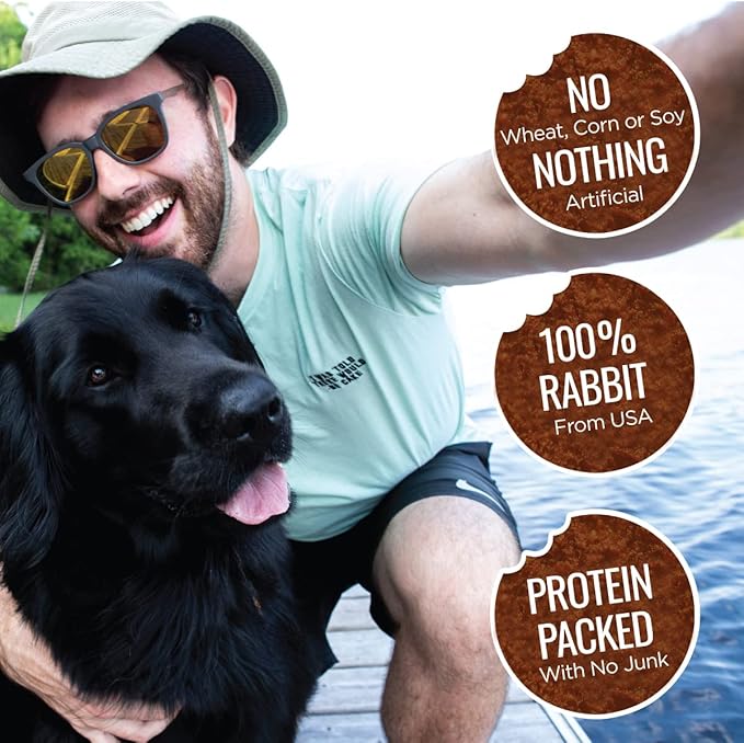 Smart Cookie Single Ingredient Rabbit Jerky Dog Treats - Training Treat Strips for Dogs and Puppies with Allergies, Sensitive Stomachs - Dehydrated, 100% Meat, Grain Free, Made in USA - 3oz, Pack of 3