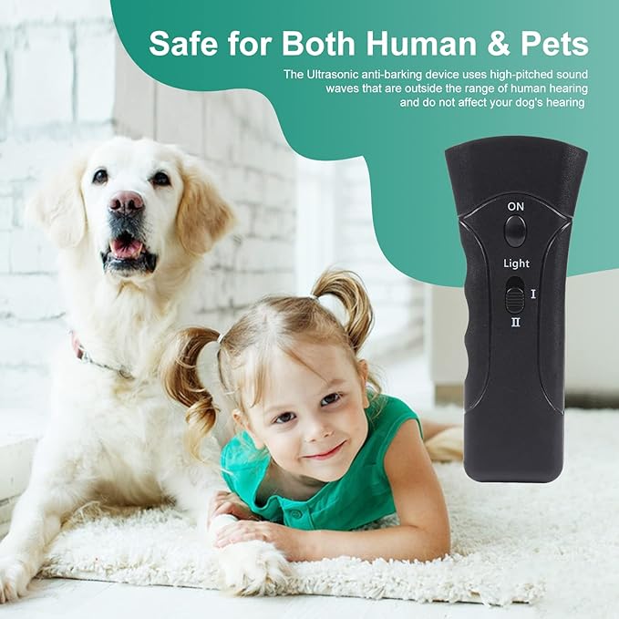 Dog Barking Control Devices,Anti Barking Device,Ultrasonic Dog Barking Control Devices & Training Tool,3 in 1 Bark Control Tool,Correct Poor Behavior, Indoor &Outdoor