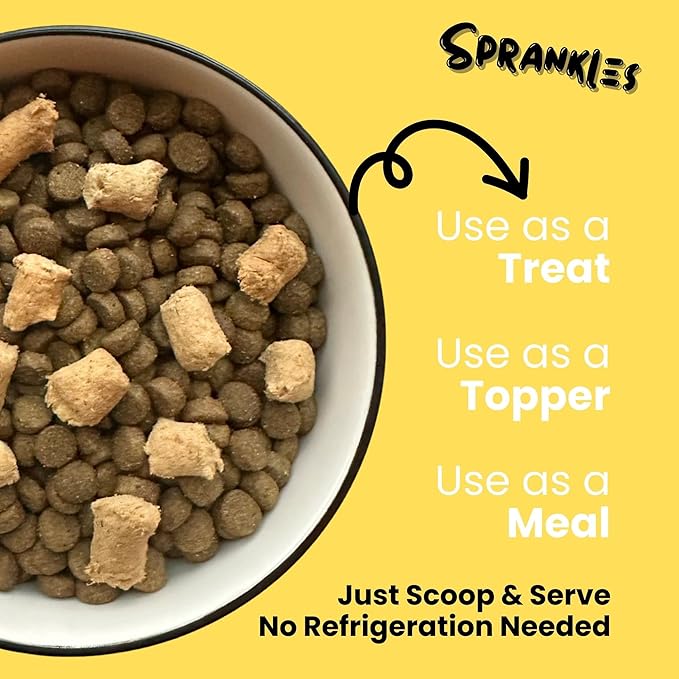 Freeze Dried Dog Food for Small & Large Dogs, 16 Oz (500+Pieces) Chicken Dog Food Toppers for Picky Eaters, USA Made- Grain Free & All Natural Freeze Dried Treats Made with 96% Meat Organs