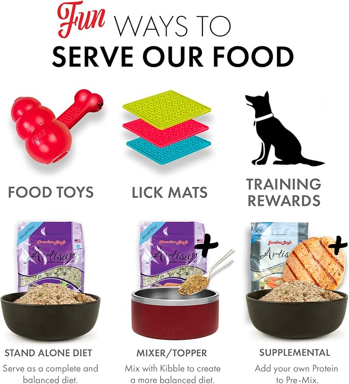 Grandma Lucy's Artisan Dog Food, Grain Free and Freeze-Dried - Artisan Venison, 10Lb Bag