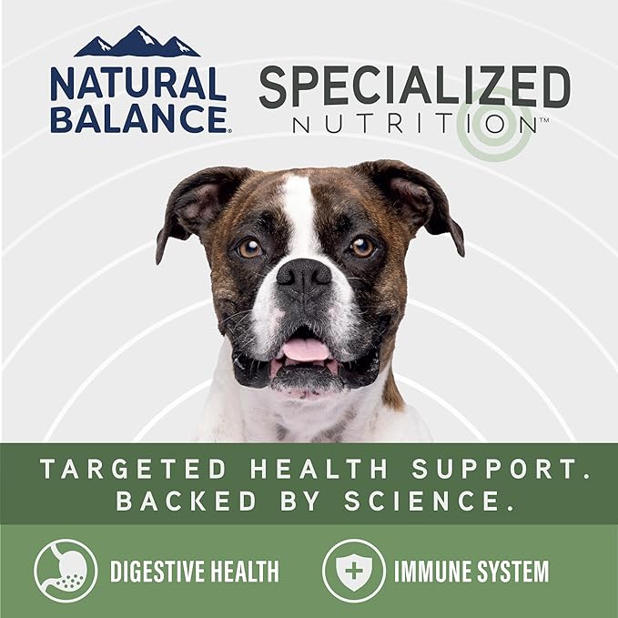 Natural Balance Specialized Nutrition Dry Dog Food with Lamb and Oatmeal for Dogs, Digestive & Immune Health Food, Natural Ingredients with Added Vitamins & Minerals - 3.5 lbs (Pack of 2)