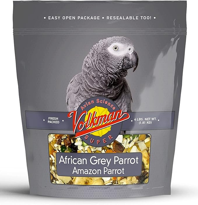 Volkman Avian Science Super African Grey Parrots Bird Food for 4 Lb- 2pack