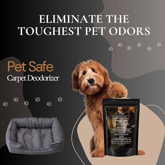 The Perfect Man Carpet Freshener Powder: Powerful Odor Eliminator for Home, Upholstery Deodorizer, Carpet Deodorizer, Pet Urine, Cat Litter Box - The Perfect Man Fragrance.