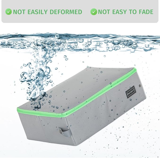 PETSFIT Travel & Portable Cat Litter Box - Leak-Proof, Waterproof Bottom, Collapsible Litter Boxes Perfect for Hotel/Lawn/Car Travel