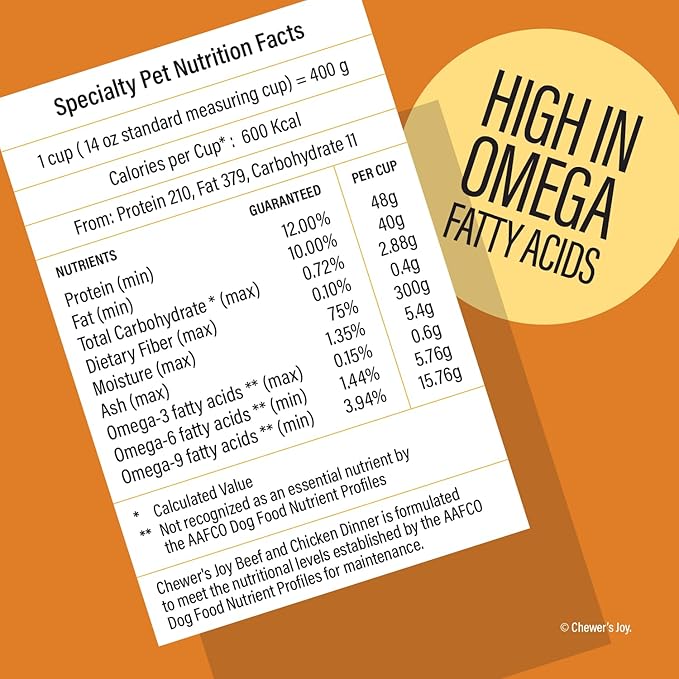 Chewer's Joy Wet Dog Food Variety Pack – 4 Flavors: Beef & Chicken, Chicken & Salmon, Chicken & Rice or Beef & Vegetables – Natural Pâté – High Protein – Complete Nutrition (14oz) – Pack of 4