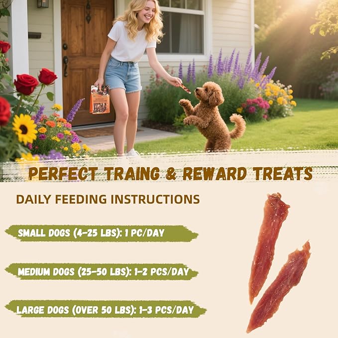Duck Jerky Crisp Flakes Dog Treats, Duck Jerky Chip Flakes w/1% Taurine, Dog Training Rewards Snacks High Protein Easy to Digest, Rawhide-Free, Gluten-Free, for All Life Stage Dogs,10.58 oz