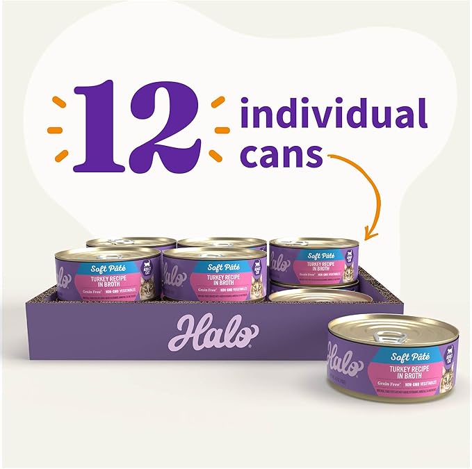 Halo Pets Spot's Stew Wholesome Turkey Cat Food Number of Cans/Size: 5.5-oz, case of 12