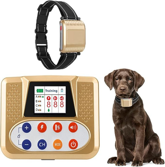 Wireless Dog Fence, Electric Dog Fence & Remote Training Collar, Vibration & Shock, IP65 Waterproof Collar for Large and Medium Dogs with 3 Training Modes, Dog Container Boundary System,for1dog