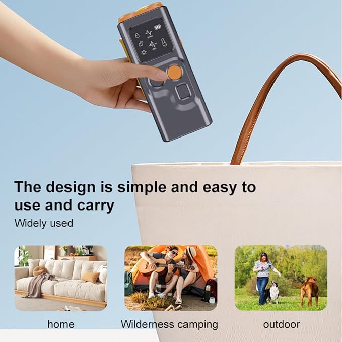 Ultrasonic Dog Bark Deterrent Device with LED Flashlight & Rechargeable Battery, 20ft Range Anti Barking Control for Indoor/Outdoor Use, Safe Alternative to Shock Collars（Classic Model）