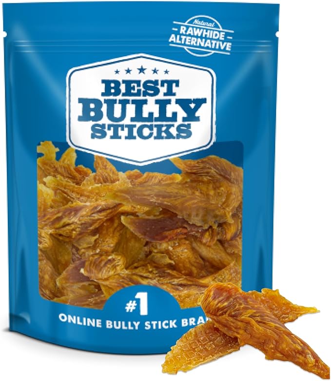 Best Bully Sticks Chicken Fillets, All-Natural Jerky Dog Treats - 16 oz (Pack of 1) Bag of Premium Chicken Strips for Dogs - High-Protein, Limited Ingredient Jerky Treats