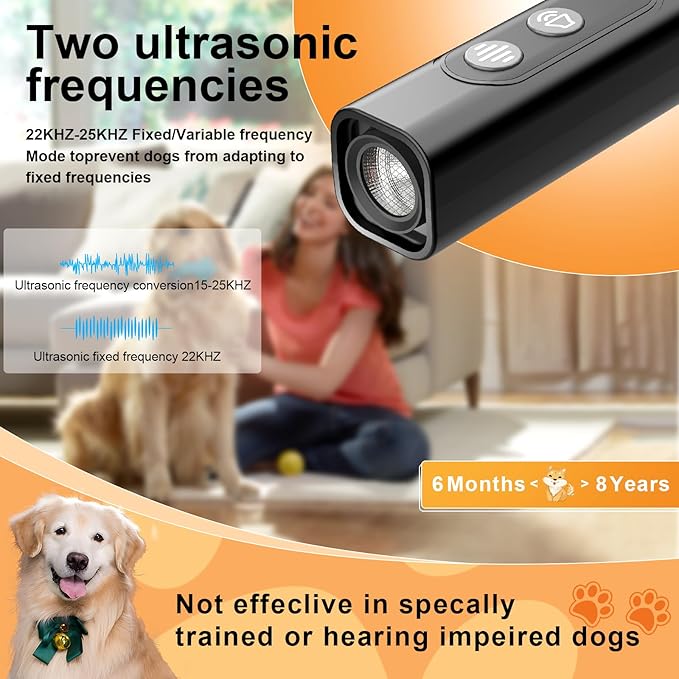 Anti Barking Device for Dogs - Dog Bark Deterrent Devices for Stopping Bad Dog Behavior - Ultrasonic Dog Bark Deterrent, Refuse to Shout and Slap - Best Anti Barking Device Rechargeable