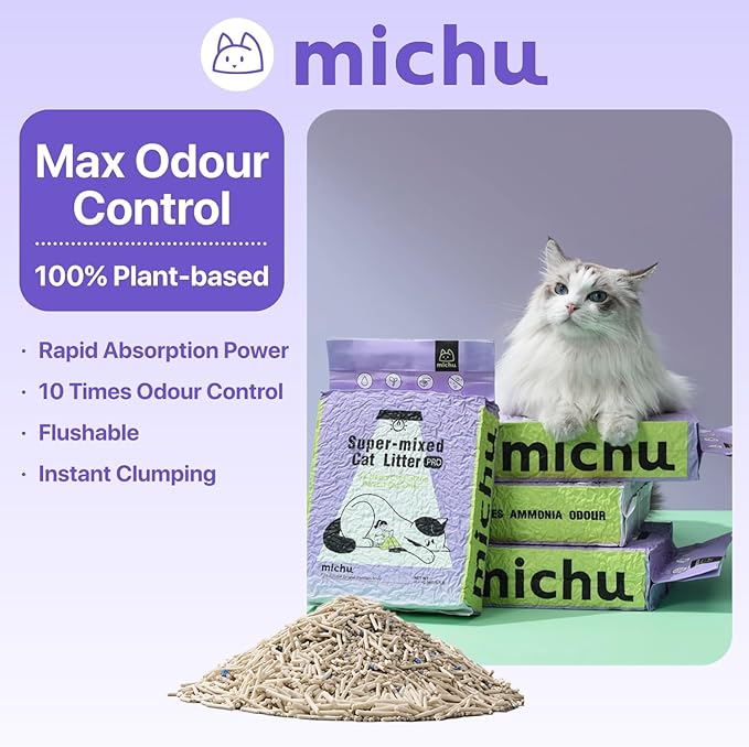 Mixed Tofu Cat Litter, Heavy Duty Flushable Kitty Litter, 5.5Lb/88Oz Original 1 Pack