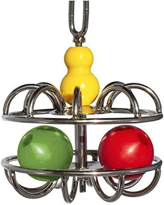 Impossi-Ball Foraging Bird Toy | Treat Dispenser | Promotes Natural Foraging Behavior | Bird Cage Accessories for Medium to Extra Large Birds | Colorful Toys for Parrots, Cockatiel, Parakeets, Macaws