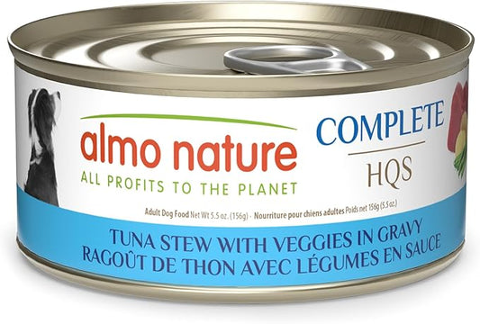 almo nature HQS Complete Wet Dog Food Tuna Stew with Veggies 5.5 oz, Pack of 12