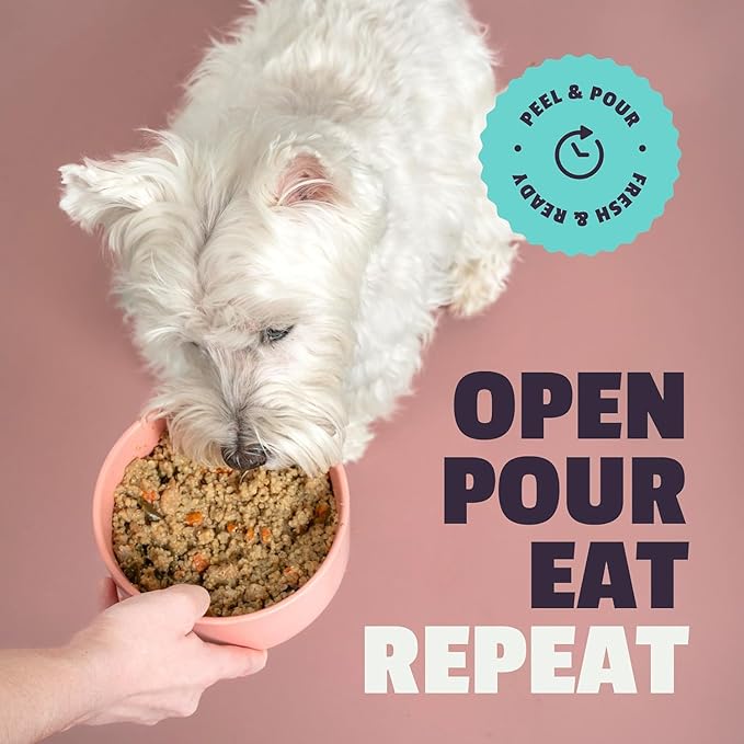 Fresh Dog Food, All Natural Complete Meal or Kibble Topper, Shelf Stable Premade Wet Recipe with Added Vitamins & Minerals for Picky Eaters Puppies Seniors (Chicken 30 x 8.75oz Cartons)