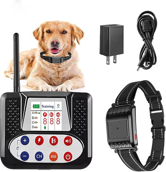 Wireless Dog Fence, Electric Dog Fence & Remote Training Shock Collar 2-in-1,Waterproof Rechargeable, Cover Up to 8 Acre, Portable Pets Safe Containment System for Outdoor,Yard,Indoor,for1dog