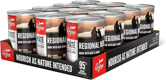 ORIJEN Pate Wet Dog Food Regional Red Recipe with Liver 12.8oz Cans (12 Count)