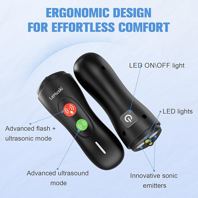 Anti Barking Device Rechargeable Ultrasonic Dog Bark Deterrent Stops Bad Behavior Up to 50 Ft Effective Control Range Safe Humane for Indoor Outdoor Use Black