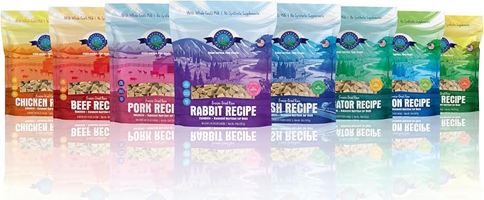 Freeze Dried Raw Dog Food, Chicken Recipe, All Natural, No Synthetics, Made in USA with Goat's Milk & Organic Produce, High Protein, Complete Meal (48oz)