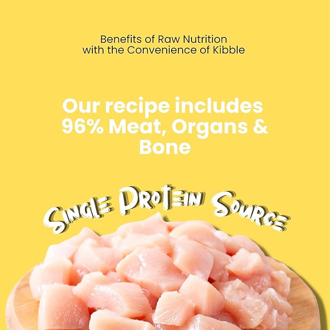 Freeze Dried Dog Food for Small & Large Dogs, 16 Oz (500+Pieces) Chicken Dog Food Toppers for Picky Eaters, USA Made- Grain Free & All Natural Freeze Dried Treats Made with 96% Meat Organs