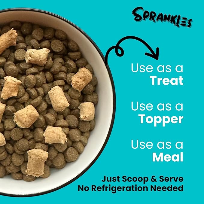Freeze Dried Meal Toppers for Small & Large Breeds Dogs, 16 Oz Bag, Beef Dog Food Toppers for Picky Eaters, Made in USA - Grain Free & All Natural Freeze Dried Dog Treats