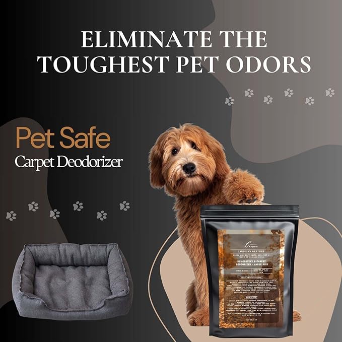 Cardigan Weather Carpet Freshener Powder Refill 36 oz | Powerful Odor Eliminator for Home | Upholstery Deodorizer | Carpet Deodorizer | Pet Urine | Cat Litter Box