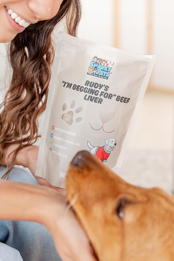 Rudy’s “I’m Begging for” Freeze-Dried Beef Liver – 100% Single-Ingredient USDA Beef Liver, Grain-Free, No Preservatives or Fillers – Natural Dog Treats for Training & Rewards – 4 oz