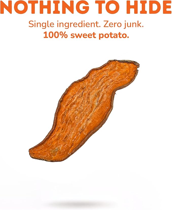 Davie's Sweet Potato Dog Treats - Healthy, Natural Dog Chews, Low Fat, 1 lb. Bag