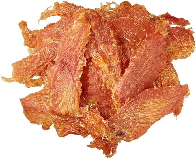 Amazon Brand – Wag Chewy Whole Muscle American Jerky Made in USA Dog Treats – Chicken (1 lb), Grain Free (Pack of 2)