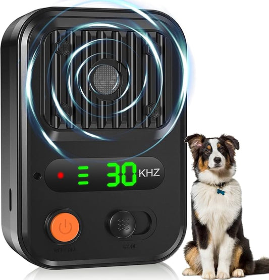 YEOWWW! Anti Barking Device for Dogs, Rechargeable Ultrasonic Dog Control Devices Up to 50 Ft Range with 3 Modes,Silencer Sonic Barking Deterrent Indoor/Outdoor Safe for Dog & People (Balck) 3