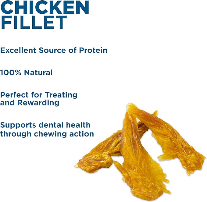 Best Bully Sticks Chicken Fillets, All-Natural Jerky Dog Treats - 24 oz (Pack of 1) Bag of Premium Chicken Strips for Dogs - High-Protein, Limited Ingredient Jerky Treats