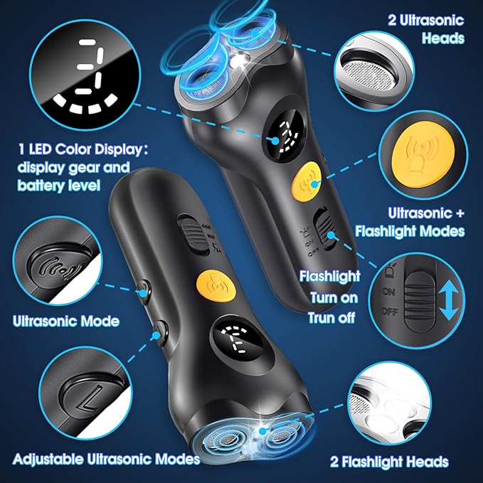 Dog Bark Deterrent Device – Rechargeable Anti-Barking & Training Device for Dogs, 50ft Ultrasonic Control, Stops Barking with One Button, Corrects Behavior in Small & Large Dogs