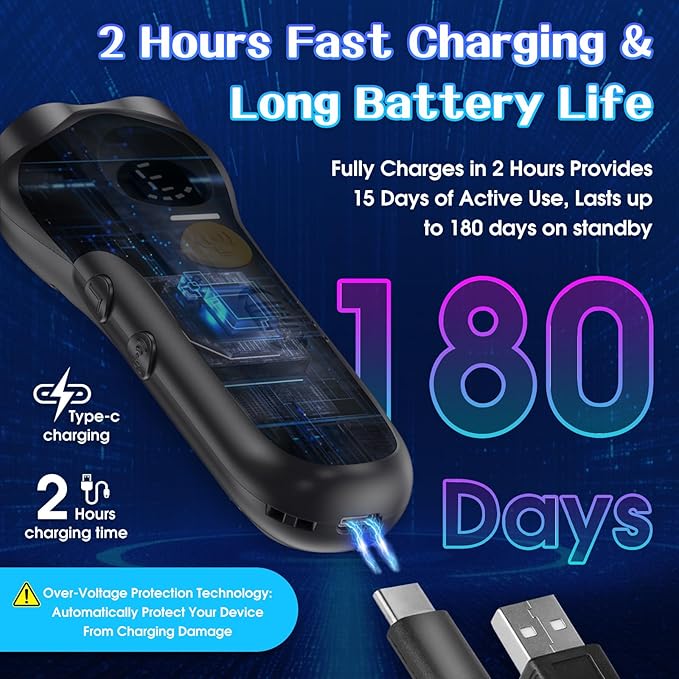 Dog Bark Deterrent Device – Rechargeable Anti-Barking & Training Device for Dogs, 50ft Ultrasonic Control, Stops Barking with One Button, Corrects Behavior in Small & Large Dogs