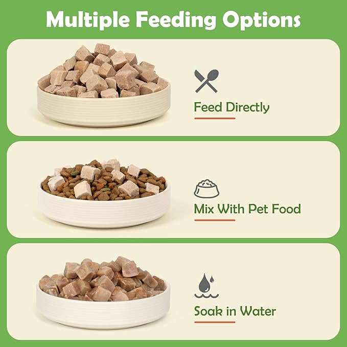 MON2SUN Freeze Dried Duck Cat and Dog Treats, Single Ingredient Natural and Healthy Dog Snacks, High Protein Training Treats & Food Topper, 5.3 oz