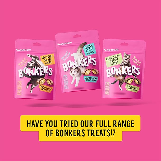 Bonkers Bites CAT Treats Catnip, Chick’N & Cheddar 30 OZ