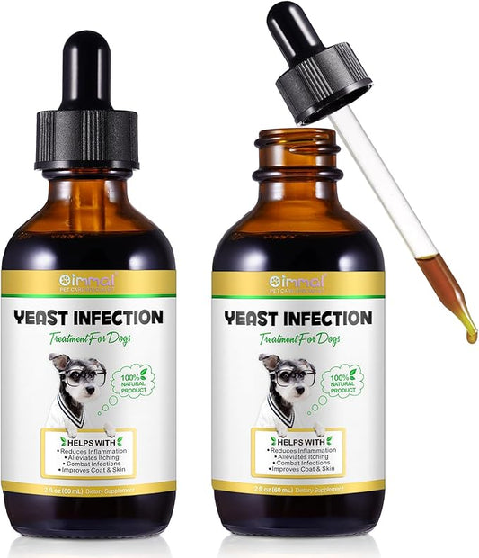 Yeast Infection Treatment for Dogs, Natural Dog Pets Herbal Supplement, Supports Dog Healthy Itch Relief, Ear Infection Treatment, Dogs Allergy Relief, Inflammation Relief