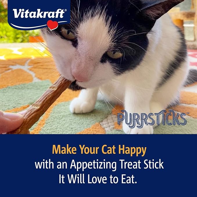Vitakraft PurrSticks Meaty Cat Sticks - Chicken with Salmon - Segmented and Breakable Meatstick - Deliciously Tender