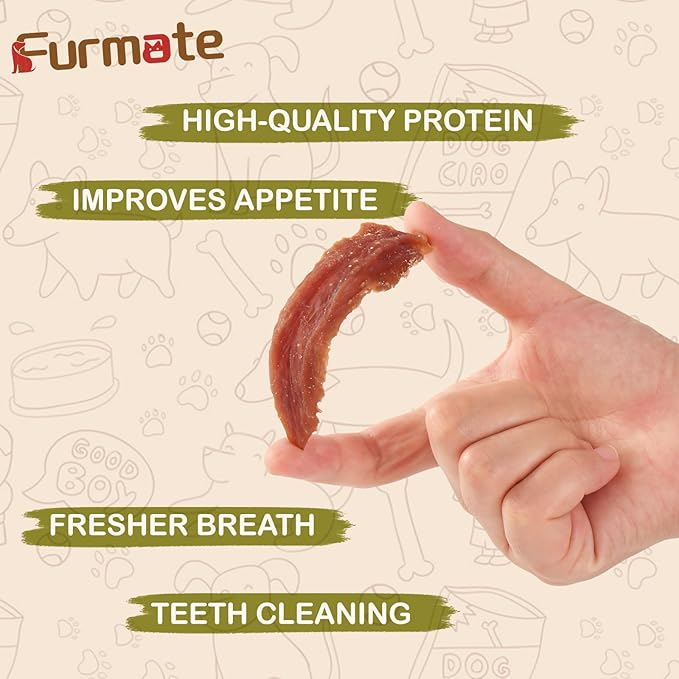 Duck Jerky Crisp Flakes Dog Treats, Duck Jerky Chip Flakes w/1% Taurine, Dog Training Rewards Snacks High Protein Easy to Digest, Rawhide-Free, Gluten-Free, for All Life Stage Dogs,10.58 oz