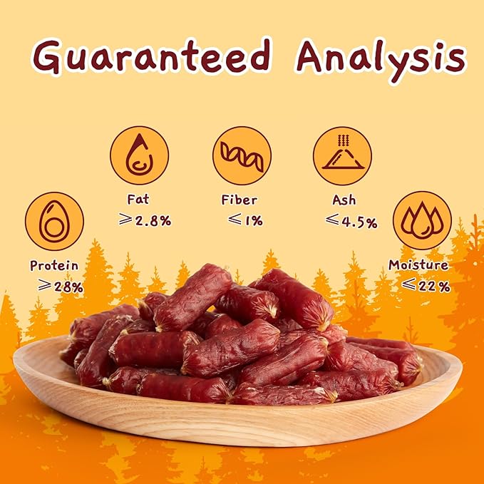Jungle Calling Grain-Free Duck Sausage Dog Treats, Single Ingredient Duck Jerky, Soft & Chewy Training Treats for Small & Medium Dogs, 10.6 oz