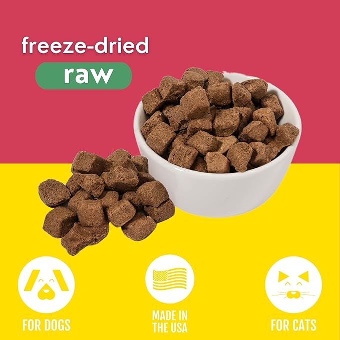 Momentum Carnivore Nutrition Freeze-Dried Beef Training Bites – Two Ingredients-Beef Kidney and Heart, Grain-Free, All-Natural Dog Treats –Made in USA – Perfect for Training & Rewards- 2.5 oz Bag