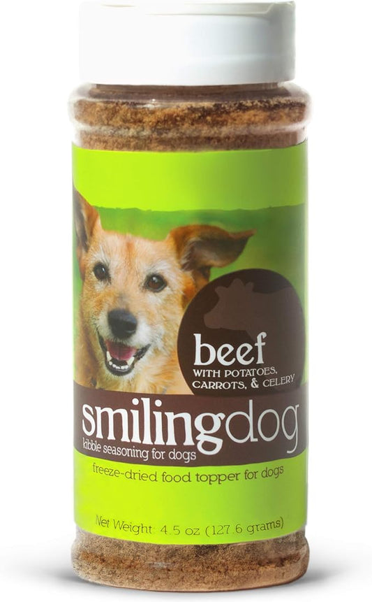 Herbsmith Kibble Seasoning – Freeze Dried Beef – Dog Food Topper for Picky Eaters - 4.5oz