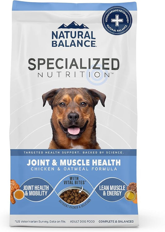 Natural Balance Specialized Nutrition Dry Dog Food Formula with Chicken and Oatmeal for Dogs, Joint Health & Muscle Health Dog, Natural Ingredients with Added Vitamins & Minerals - 22 lbs