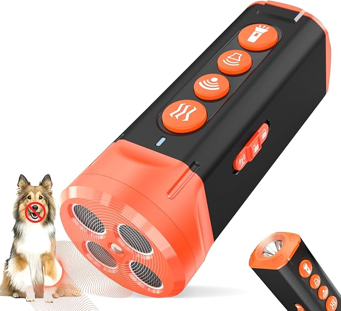 Anti Barking Device for Dogs, Dog Bark Deterrent Device, 4X Ultrasonic Barkshield for Dogs | 30 FT Range Safer Than Shock Collar for Dogs | Ultrasonic Dog Repeller Stops Bad Behavior