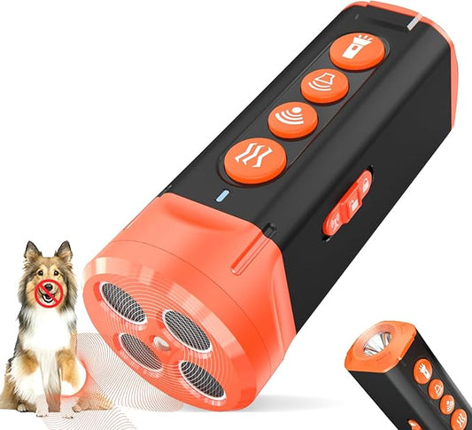 Anti Barking Device for Dogs, Dog Bark Deterrent Device, 4X Ultrasonic Barkshield for Dogs | 30 FT Range Safer Than Shock Collar for Dogs | Ultrasonic Dog Repeller Stops Bad Behavior