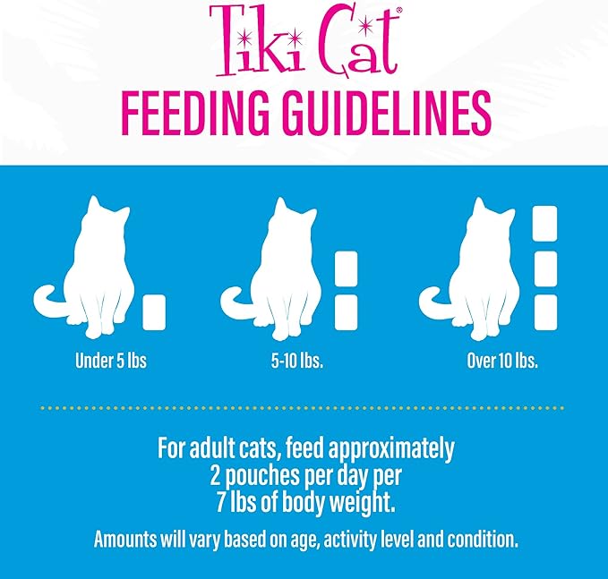 Tiki Cat Luau Velvet Mousse Wet Cat Food, 24 Count Mega Variety Pack 2.8 oz. Pouch (24 Count)