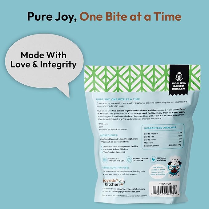 Joyride's Kitchen Freeze-Dried Chicken Liver Dog Treats, Single Ingredient, All-Natural, Protein-Rich Dog Training Treats, Made in USA - Perfect for Picky Eaters, Supports Rescue Dogs